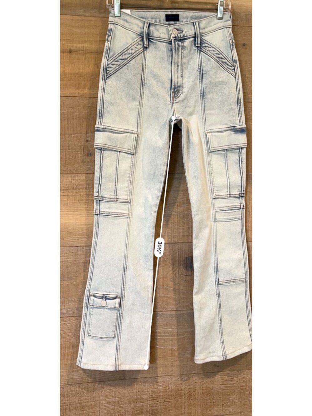 MOTHER The Swiss Army Desperado Heel Glamour Shot Jeans SIZE 27 - Picture 5 of 12